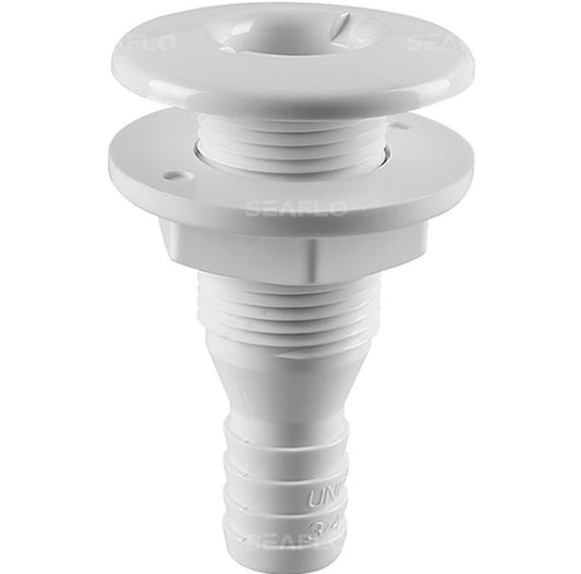 Marine Plastic Thru-Hull Fitting Lightweight, Corrosion-Free & Durable